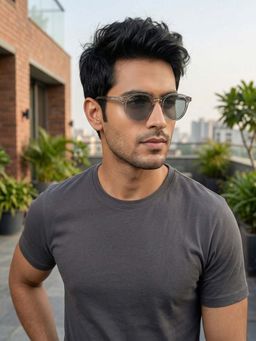 ROYAL SON - Ro Metal Gold Frame Purple Lens Oval Rimless Sunglasses- Rio_Mocha_20267 (47)