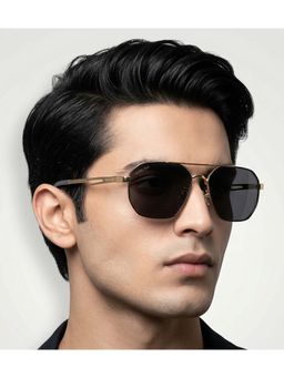 ROYAL SON - Retro Injected Grey Frame Black Lens Square Full Rim Sunglasses- Sg-Rs9090-C2 (58)