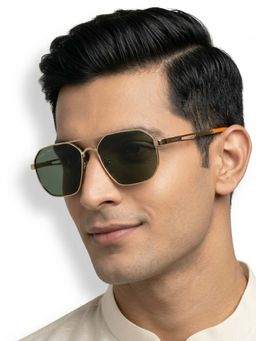 ROYAL SON - Retro Injected Black Frame Brown Lens Square Full Rim Sunglasses- Sg-Rs9090-C3 (58)