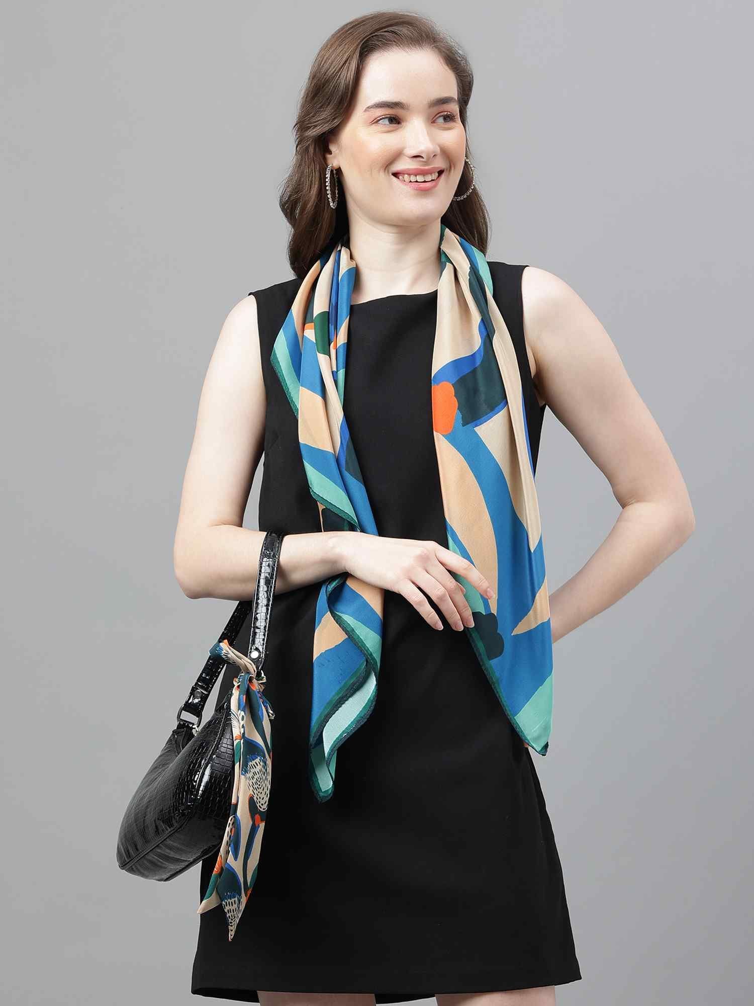 tossido Multi Color Abstract Scarf & Bag Scarf-picture-17