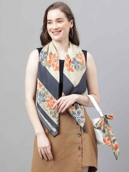 Tossido - Multi Color Floral Scarf & Bag Scarf