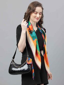 Tossido - Multi Color Abstract Scarf & Bag Scarf
