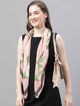 Tossido - Pink Floral Scarf & Bag Scarf
