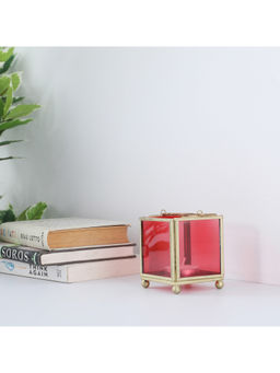 HomeTown - Metal Lantern in Pink Colour