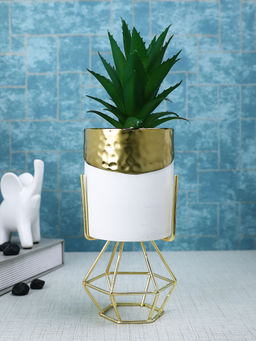 Tayhaa - White Succulent Artificial Plant with Pot