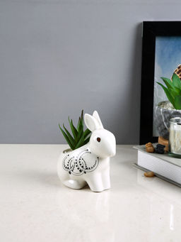 Tayhaa - White Succulent Artificial Plant with Pot