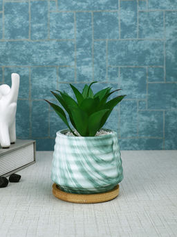 Tayhaa - Teal Succulent Artificial Plant with Pot