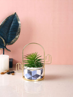 Tayhaa - Succulent Artificial Plant with Pot & Stand