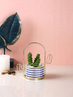 Tayhaa - Succulent Artificial Plant with Pot & Stand