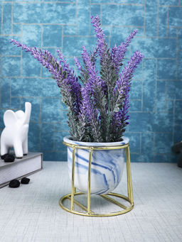 Tayhaa - Lavender Artificial Plant with Pot & Stand