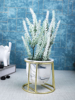 Tayhaa - White Fern Artificial Plant with Pot