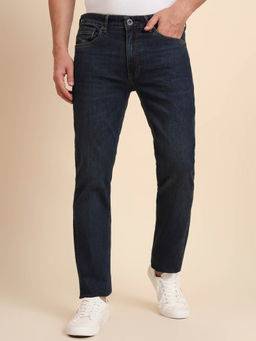 JadeBlue - Navy Blue Solid Slim Fit Jeans