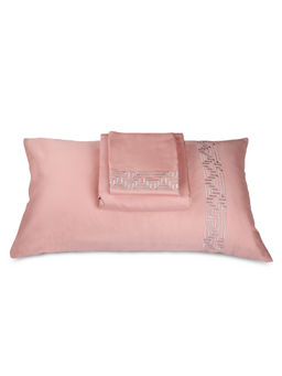 Veda Homes - Maze Peach Bedsheet (Set of 3)