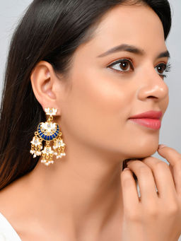 Silvermerc Designs - Gold Plated Chandbali Earrings