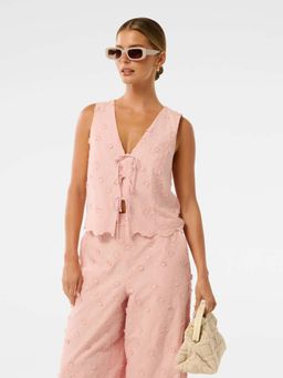 Forever New - Pink Colette Petite Broderie Top