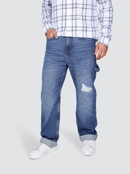 Lee - Men Blue Clark Relaxed Crop Fit Mid Rise Jeans