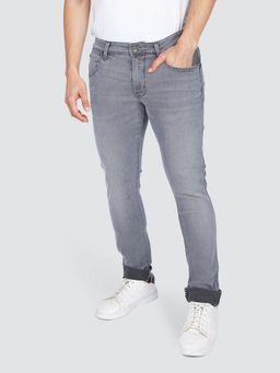 Wrangler - Men Grey Vegas Skinny Fit Low Rise Jeans