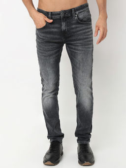 Spykar - Low Rise Slim Fit Black Jeans for Men