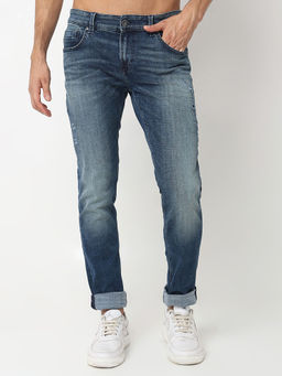 Spykar - Low Rise Slim Fit Blue Jeans for Men