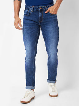 Spykar - Low Rise Slim Fit Blue Jeans for Men