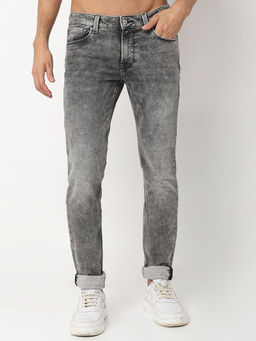 Spykar - Low Rise Slim Fit Grey Jeans for Men
