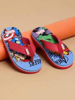 Kidsville - Boys Captain America Printed Multi Color Soft Cushion Flipflops