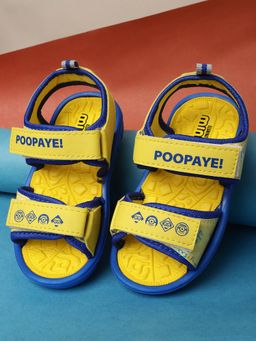 Kidsville - Minions Yellow Printed Sandals For Boys