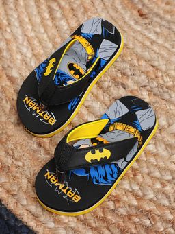 Kidsville - Boys Batman Printed Black Soft Cushion Flipflops