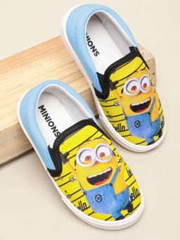 Kidsville - Boys Minions Printed Yellow Canvas Shoes