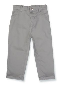 GJ Baby By Gini & Jony - Boys Grey Woven Solid Fixed Waist Trouser
