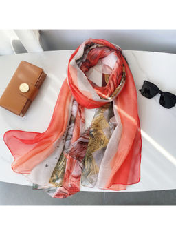 CrossKulture - Women Multi-Color Printed Chiffon Scarf