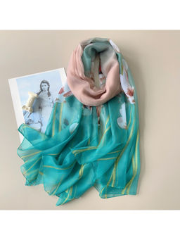 CrossKulture - Women Multi-Color Floral Chiffon Scarf