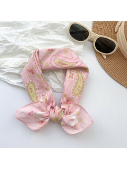 CrossKulture - Women Pink Paisley Cotton Square Scarf