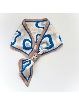 CrossKulture - Women White Printed Satin Scarf