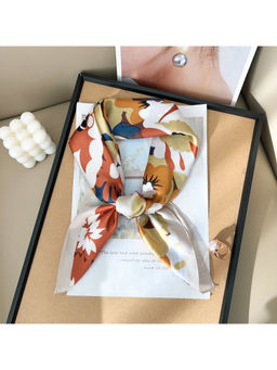CrossKulture - Women Multi-Color Printed Satin Scarf