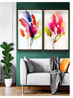 The Art House - Multicolor Abstract Painting Wall Art Set of 2
