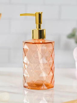 Nestasia - Caramel Amber Textured Glass Dispenser with Nozzle