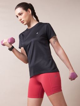 CULT - Solid Active Polyester T-Shirt with Logo
