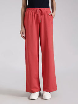 Tommy Hilfiger - Red Regular Fit Solid Mid Rise Pant