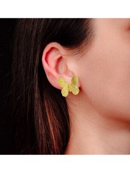 Bdiva - Gold Plated Butterfly Earrings