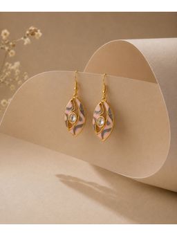 Bdiva - Gold-Plated Kundan Drop Earrings