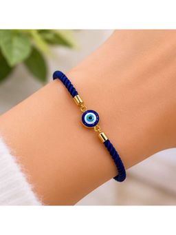 Bdiva - Gold Plated Evil Eye Adjustable Bracelet
