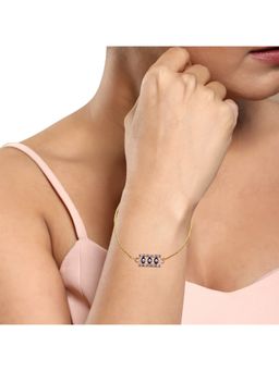 Bdiva - Gold Plated Evil Eye Adjustable Bracelet