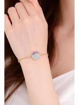 Bdiva - Gold-Plated Half-Moon Adjustable Bracelet