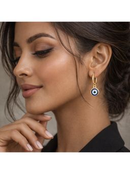 Bdiva - Gold-Plated Evil Eye Drop Earrings