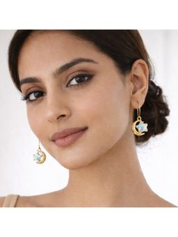 Bdiva - Gold Plated Star Charm Drop Earrings