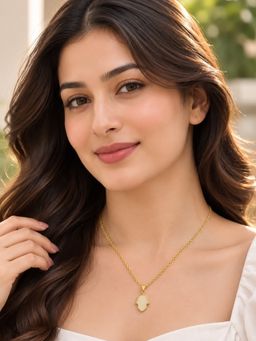 Bdiva - Gold Plated Hamsa Charm Pendant Chain