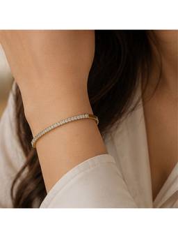 Bdiva - Gold Plated Cubic Zirconia Bracelet