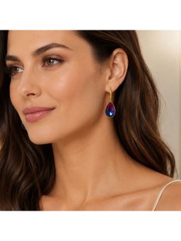 Bdiva - Gold Plated Ombre Cubic Zirconia Drop Earrings