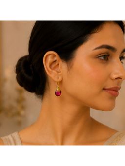 Bdiva - Gold Plated Ombre Cubic Zirconia Drop Earrings
